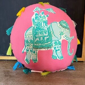 Lilly Pulitzer Throw Pillow with Tassels